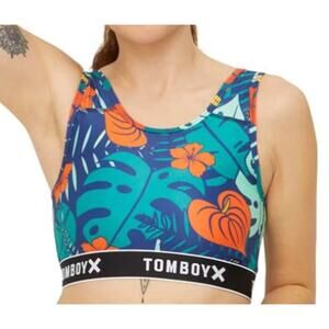 TOMBOYX Island Shade Print Swim Sport Top Size Medium